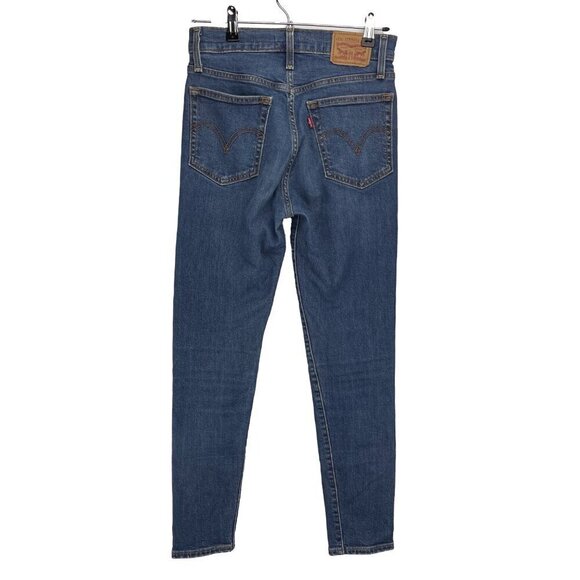 LEVI'S WEDGIE Skinny Fit High Rise Button Fly Mid Wash Jeans Size 27 - Picture 2 of 5